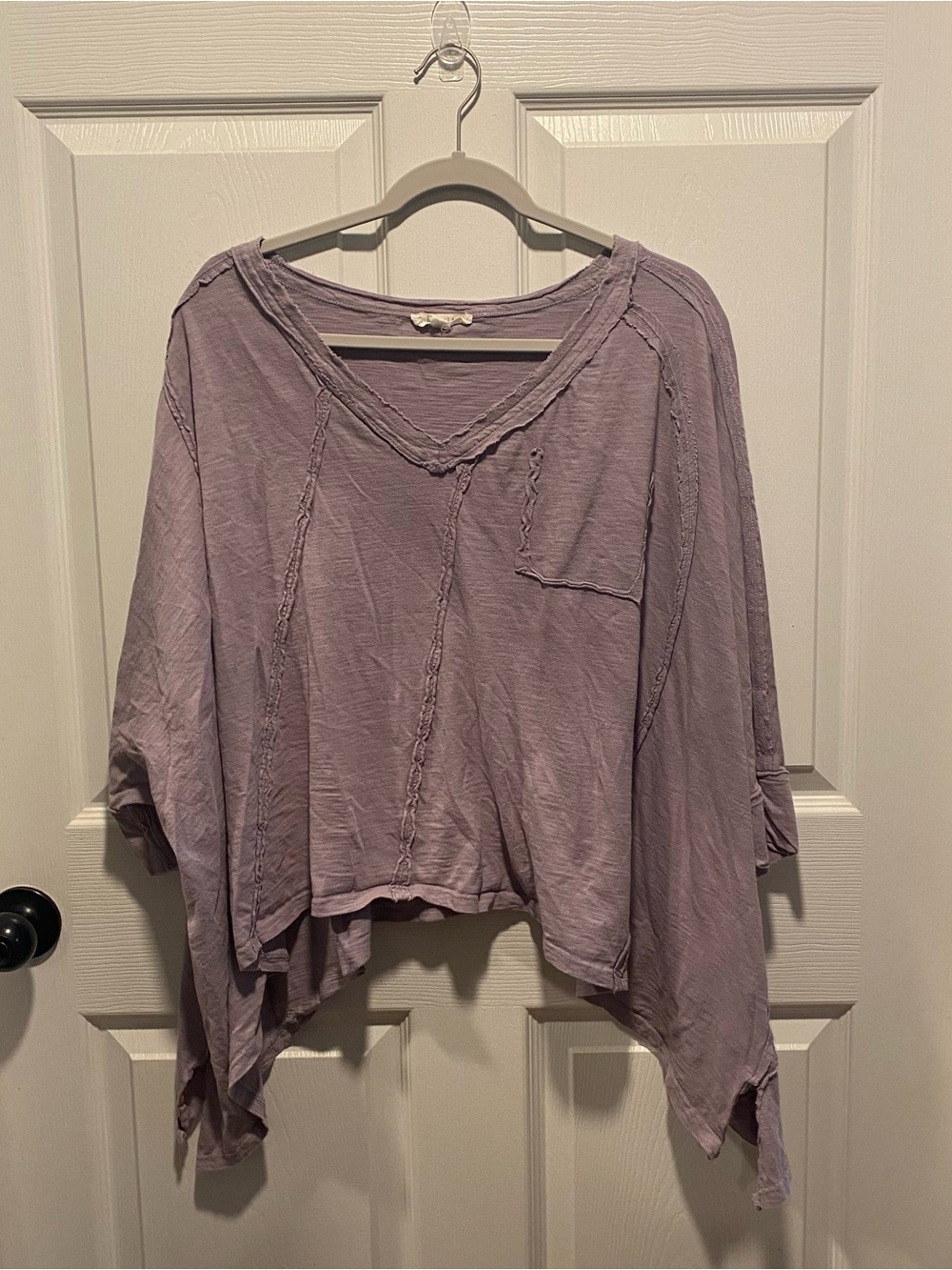 Oli & Hali Dusty Lavender V-Neck Draped Tunic